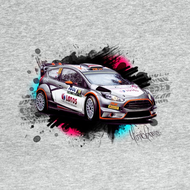 Robert Kubica's Ford Fiesta WRC by Mario Ramos Rally Art